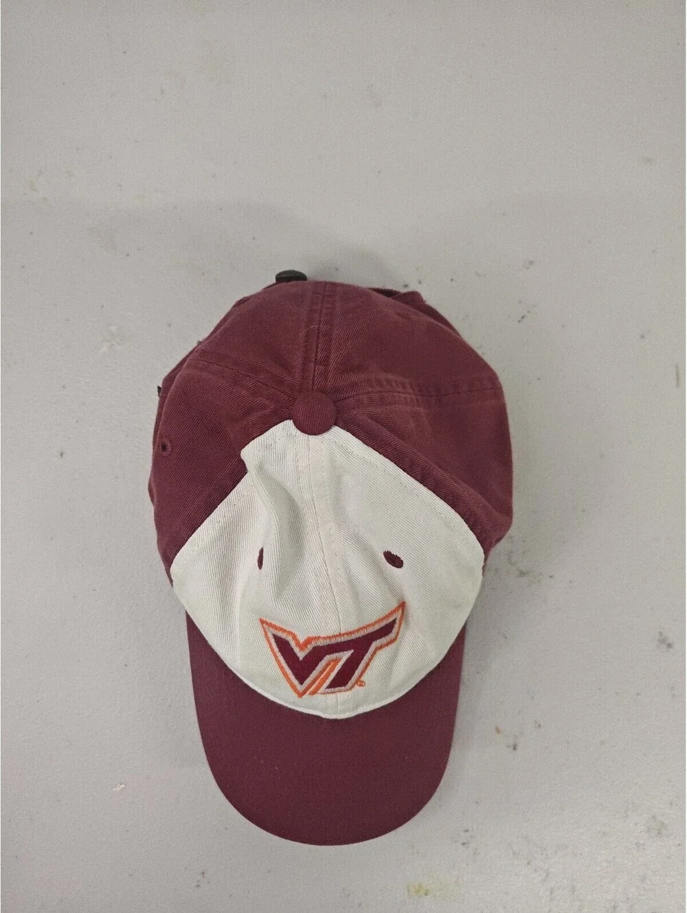 Virginia Tech Hokies VT Hat Cap Legacy Athletic Maroon White Strapback Dad Hat